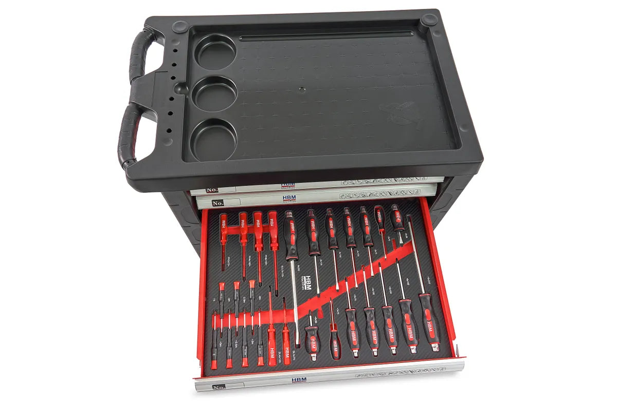 HBM gevulde gereedschapswagen 196-delig, rood Image 9