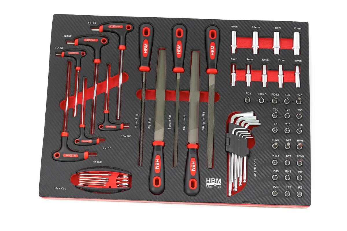 HBM gevulde gereedschapswagen 196-delig, rood Image 19