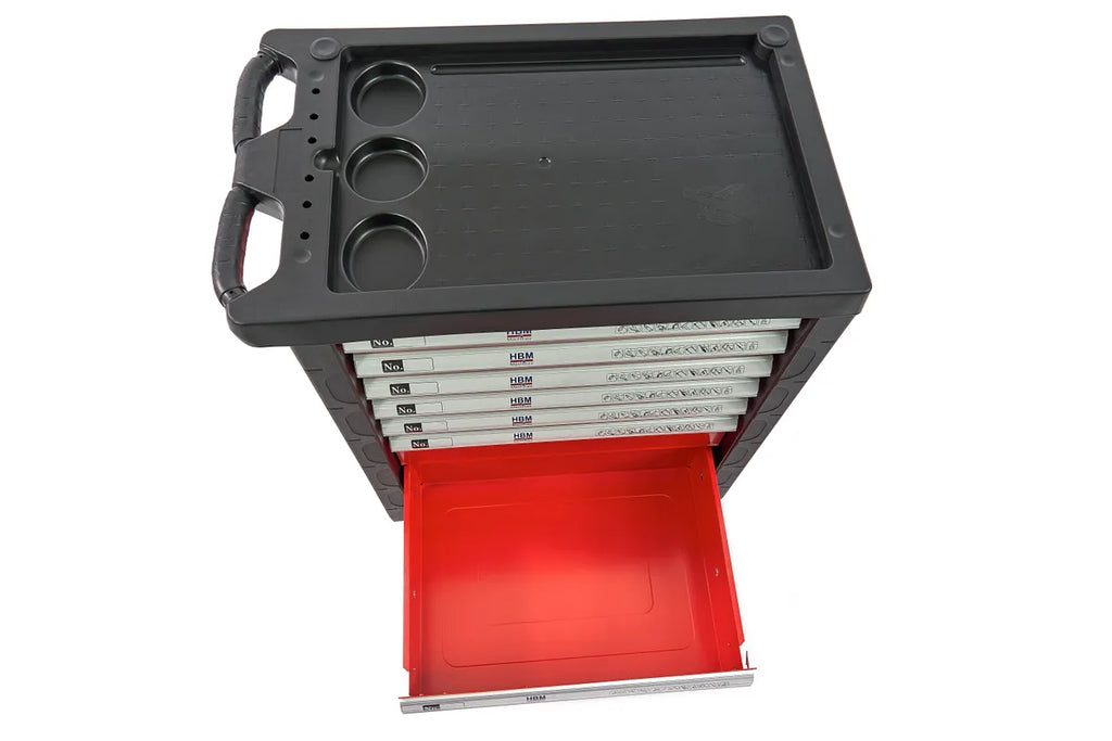 HBM gevulde gereedschapswagen 196-delig, rood Image 13