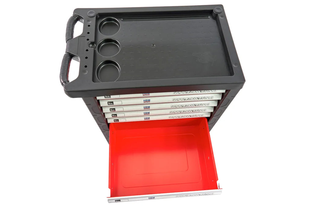 HBM gevulde gereedschapswagen 196-delig, rood Image 12