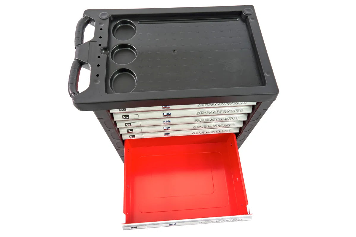 HBM gevulde gereedschapswagen 196-delig, rood Image 12