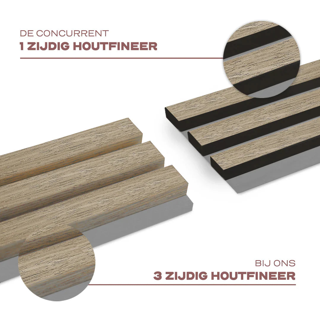 Licht Hout - 300x60cm - Grijzen vilt