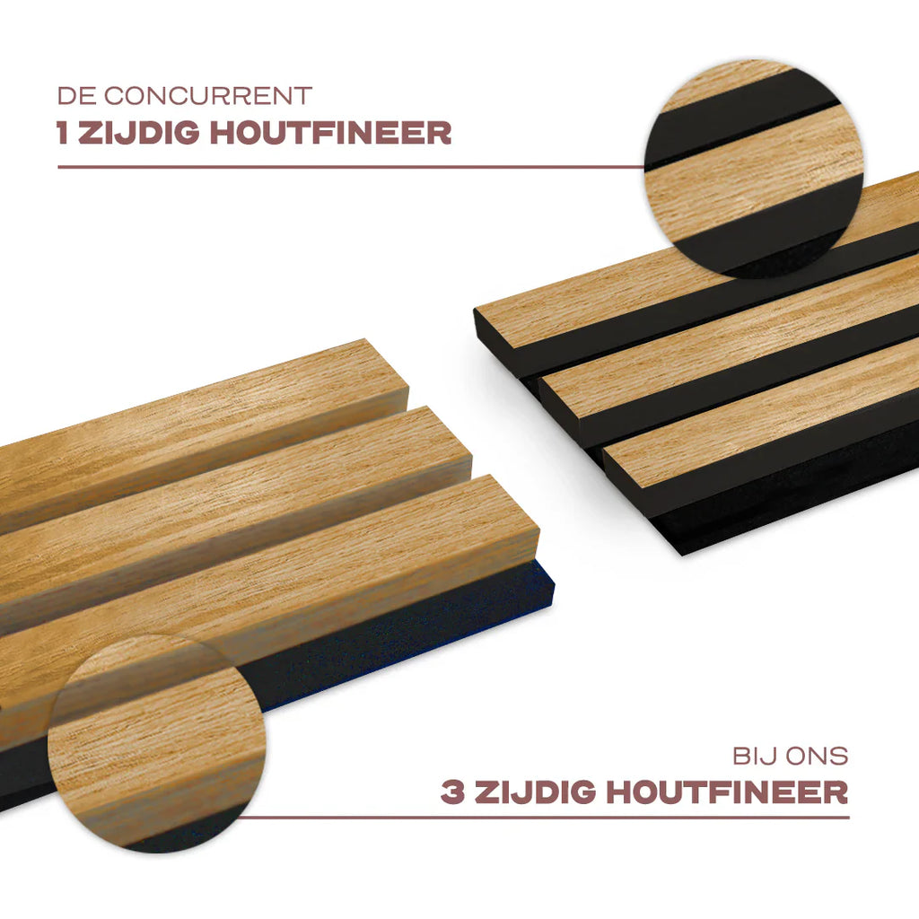 Rustiek Eiken-Hout | 300x60cm | 3-zijdig écht houtfineer