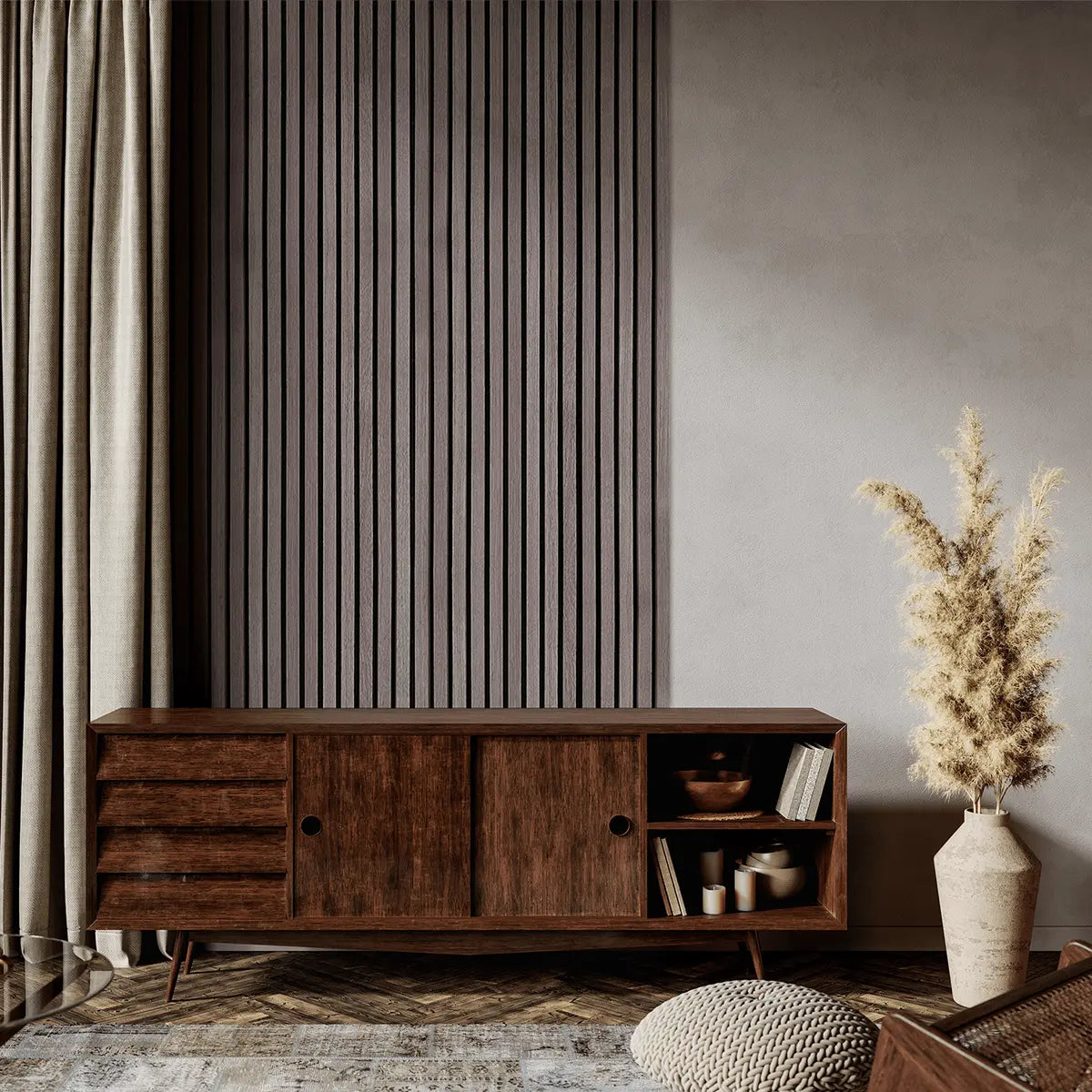 Walnoot Hout - 300x60cm - 1 zijdig écht houtfineer