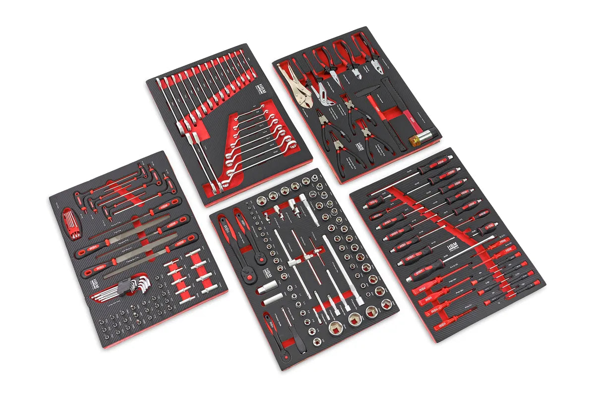 HBM gevulde gereedschapswagen 196-delig, rood Image 2