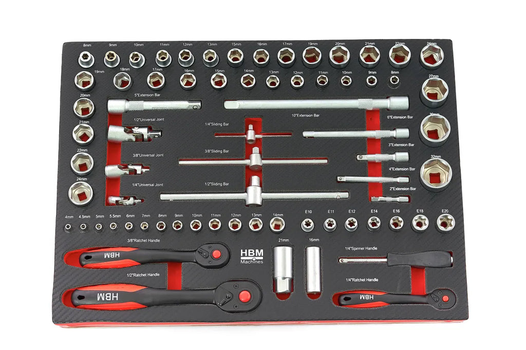 HBM gevulde gereedschapswagen 196-delig, rood Image 16