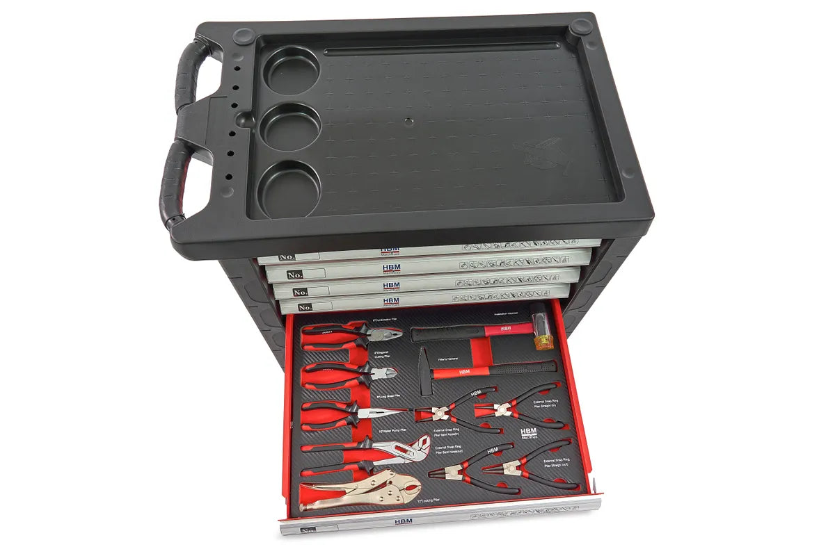 HBM gevulde gereedschapswagen 196-delig, rood Image 11